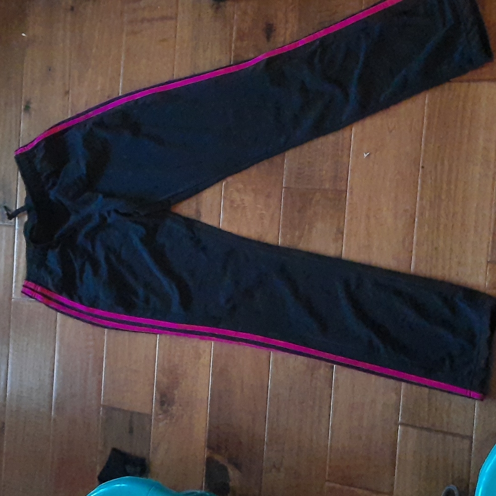 Womens sz S pink stripe adidas track pants